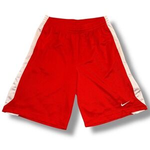 Vintage Nike Shiny Dazzle Men's L Red Basketball Athletic Shorts‎